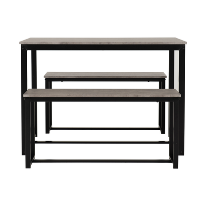 Lincoln 1+2 Dining Bench Set - Sonoma Oak/Black