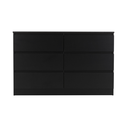 Malvern 6 Drawer Chest - Black