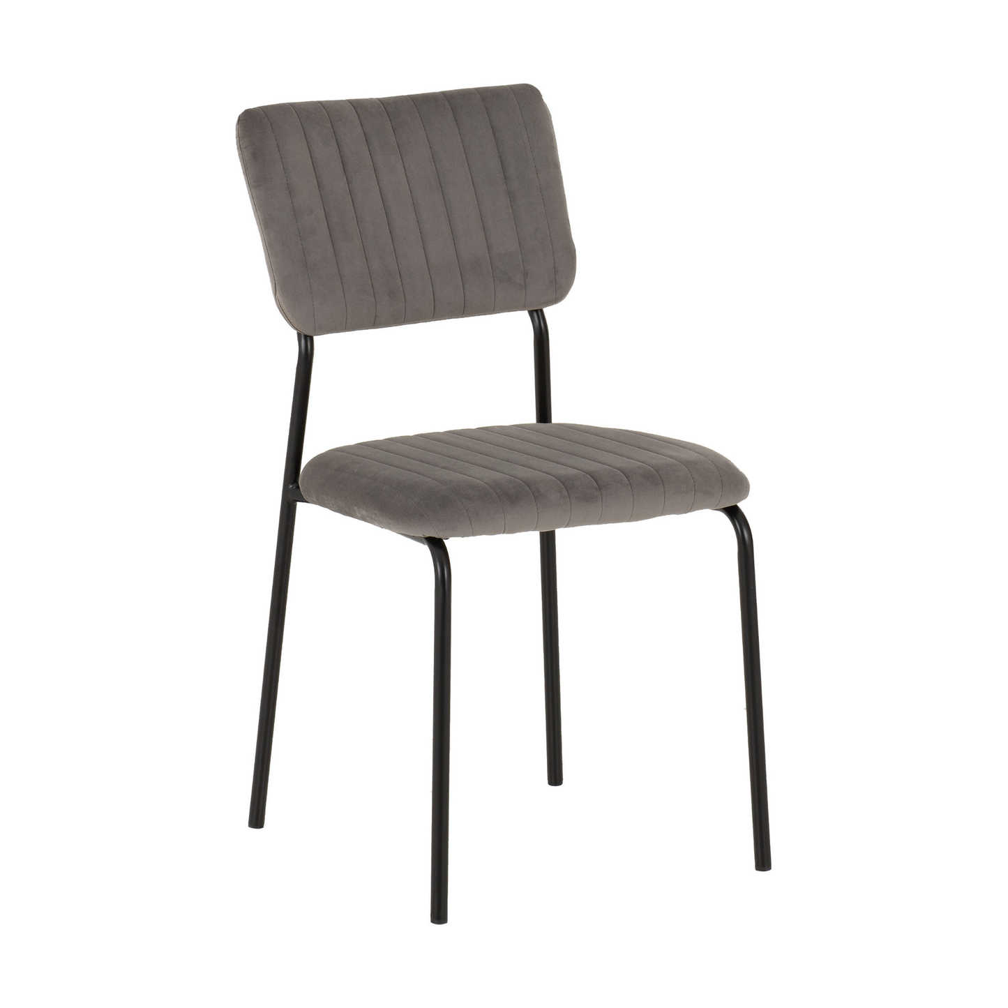 Marlow & Sheldon Dining Set - Black Marble/Grey Velvet (4 Chairs)