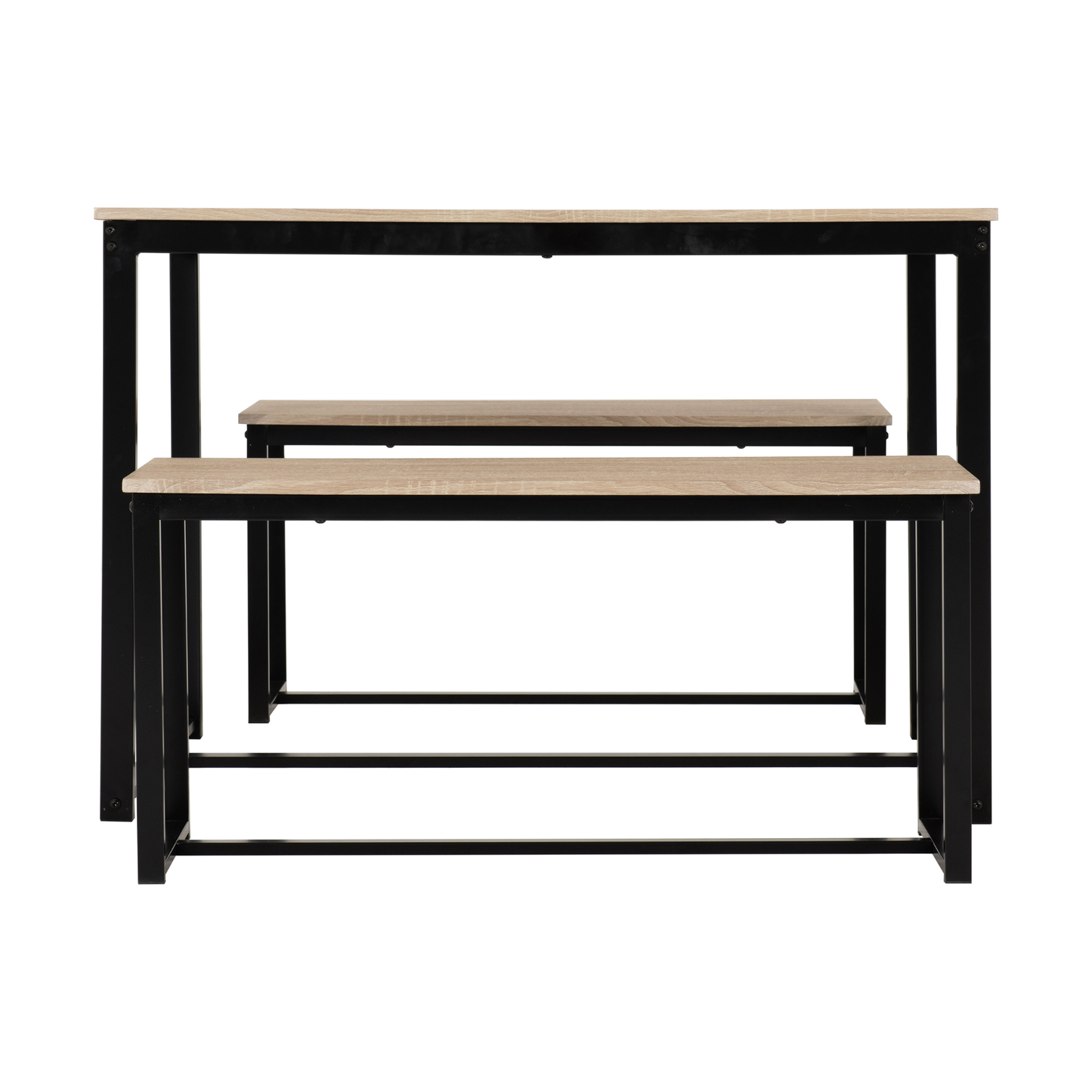 Lincoln 1+2 Dining Bench Set - Sonoma Oak/Black