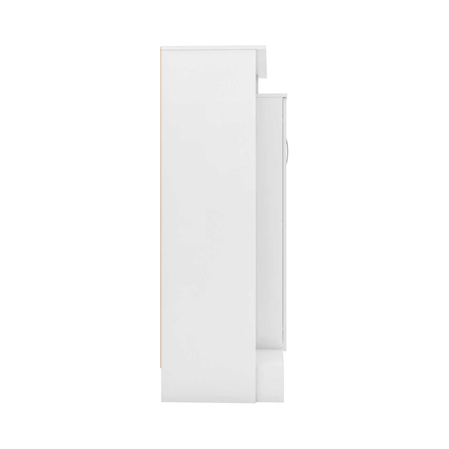 Nevada Petite Open Shelf Wardrobe - White Gloss
