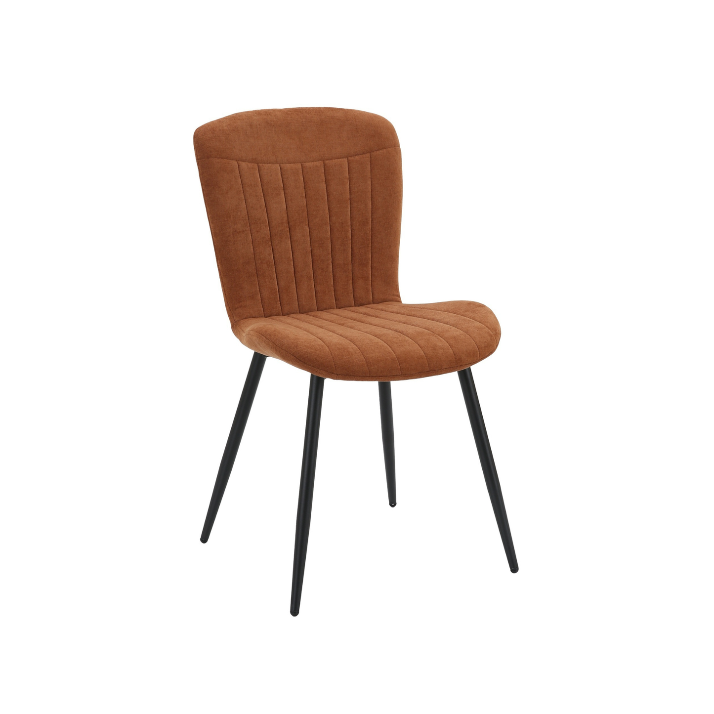 Grace Pack of 4 Chestnut Brown Fabric Dining Chairs