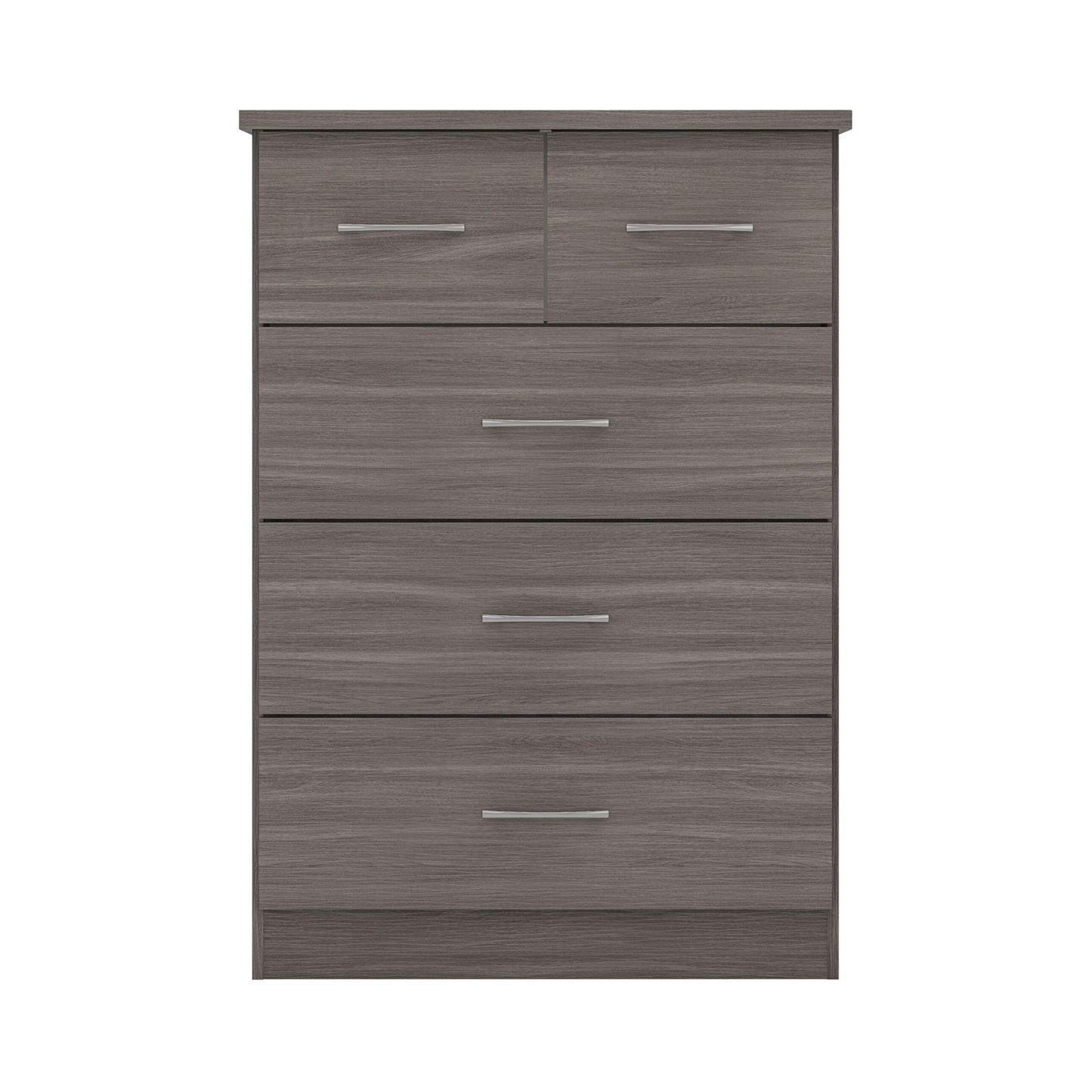 Nevada 3+2 Drawer Chest - Black Wood Grain