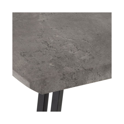 Quebec Wave Edge Dining Table in Concrete Effect – 140cm