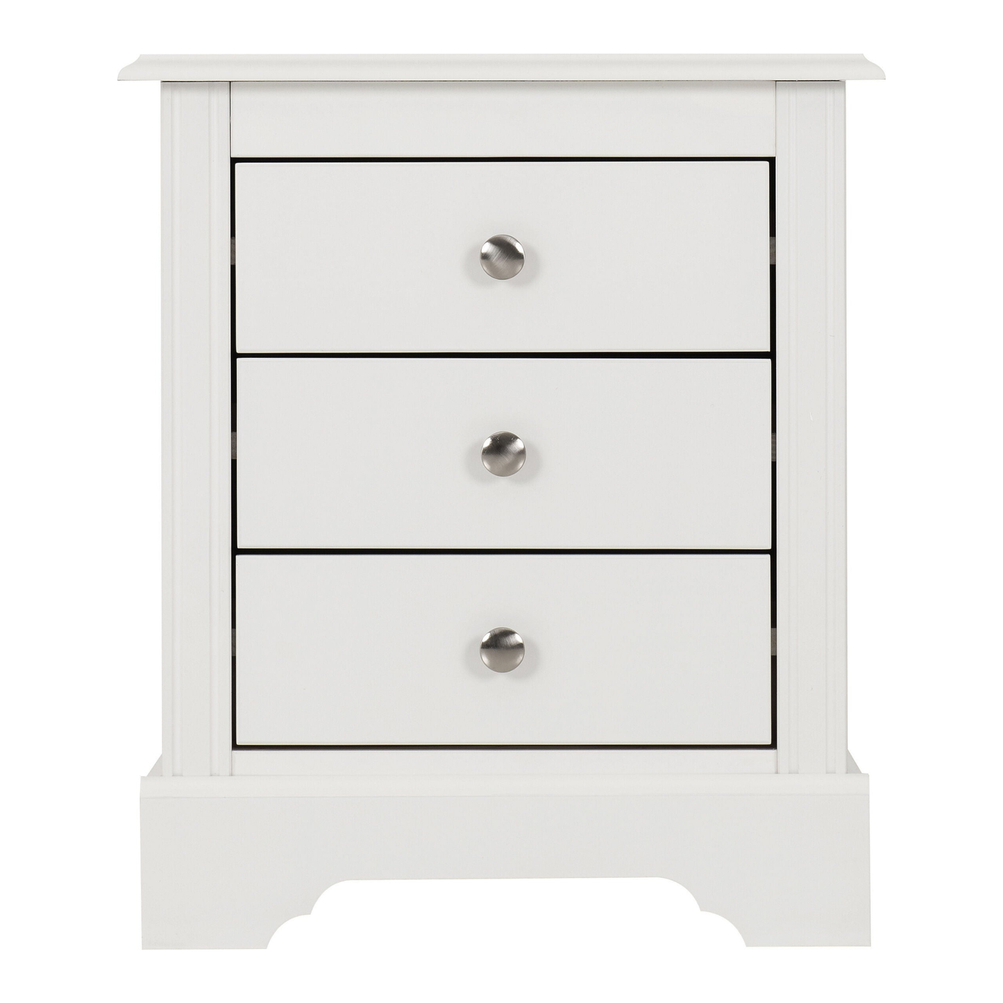 Stratford 3 Drawer Bedside – White Storage