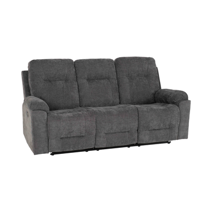 Guildford 3+1+1 Recliner Suite - Grey Fabric
