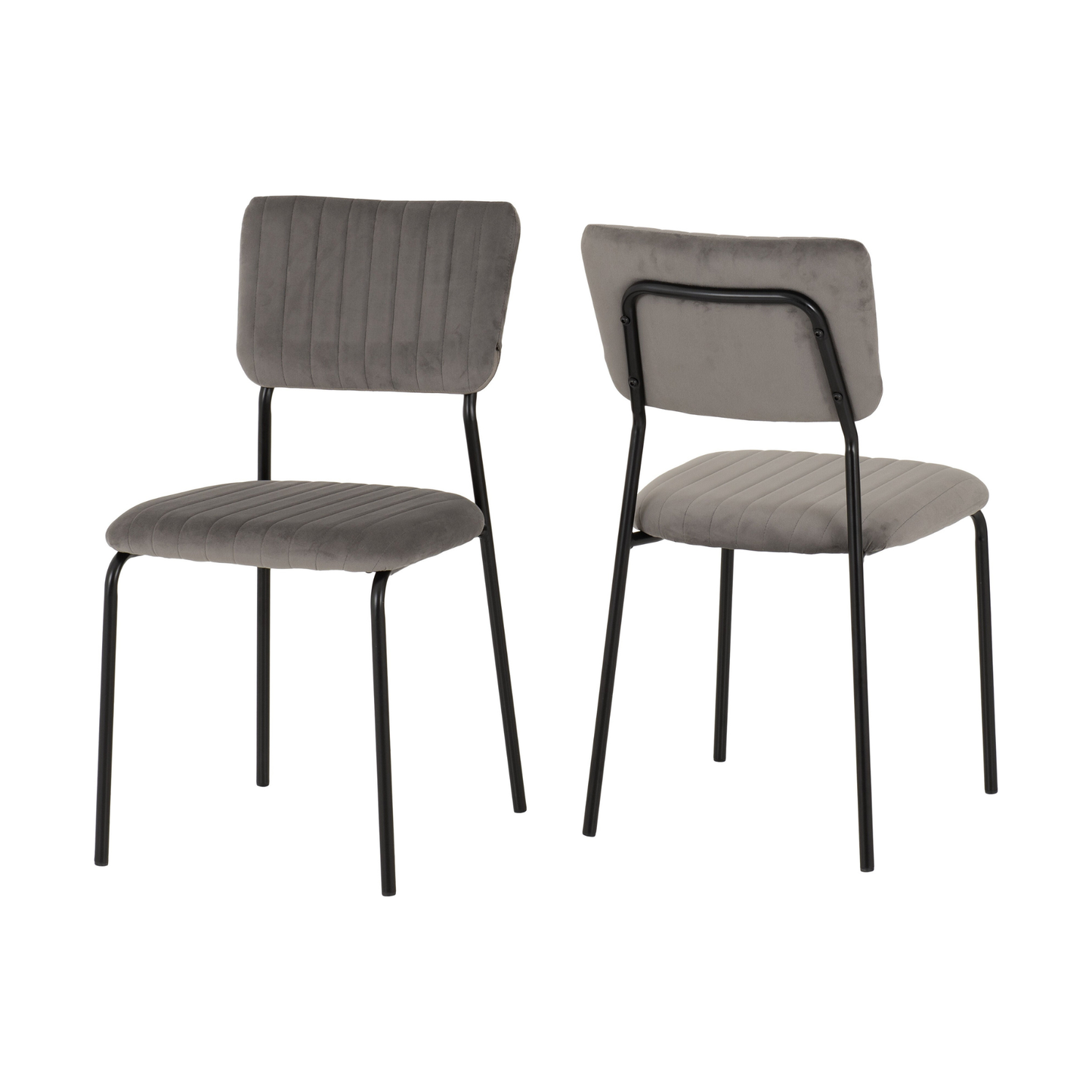 Sheldon Round Glass Top Dining Set - Clear Glass/Grey Velvet