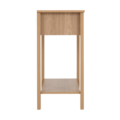 Tessa 2 Drawer Console Table - Natural Oak Effect