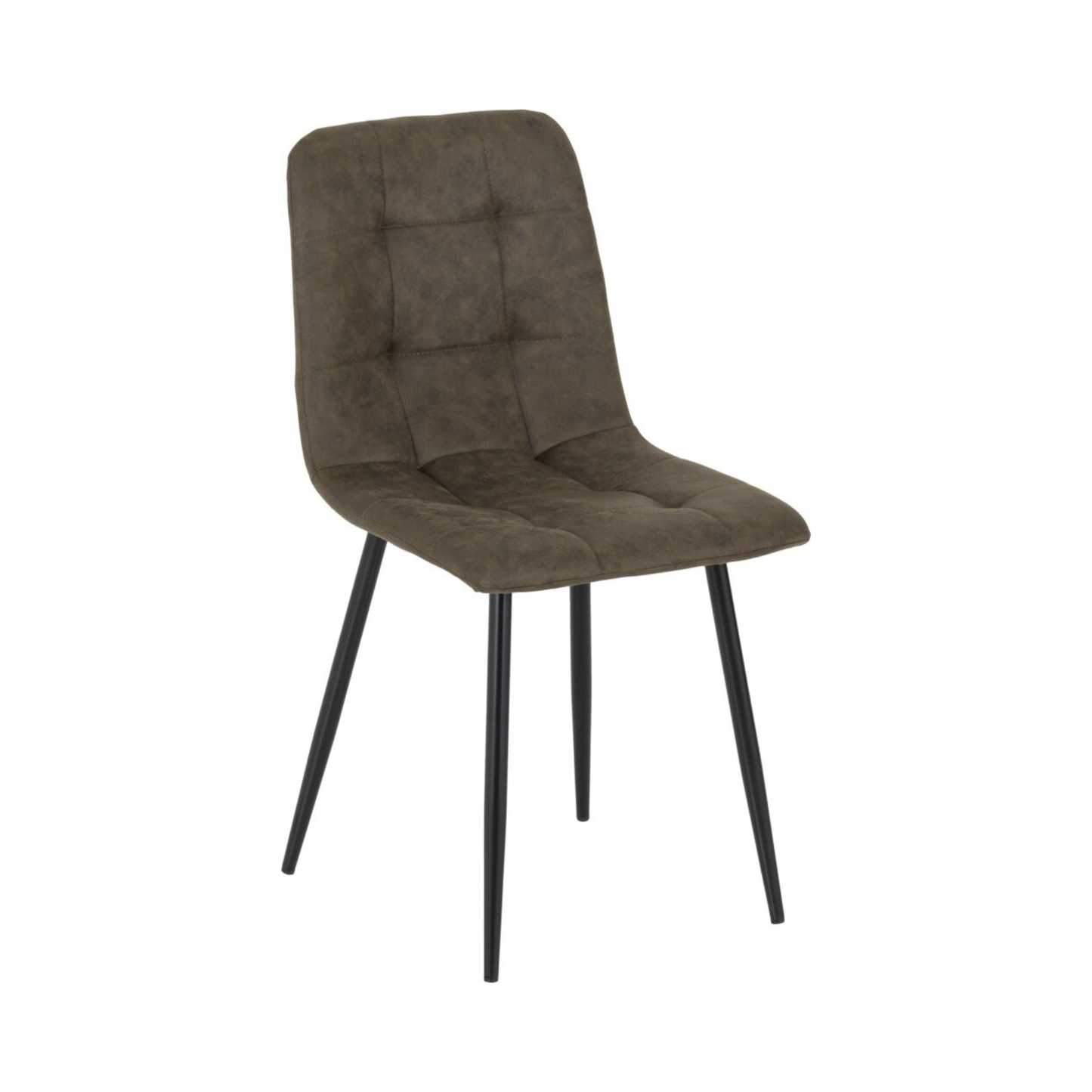 Fenton Dining Chair - Olive Green Suede Fabric (Set of 2)