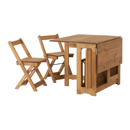 Santos Butterfly Dining Set - Natural Wax (4 Chairs)