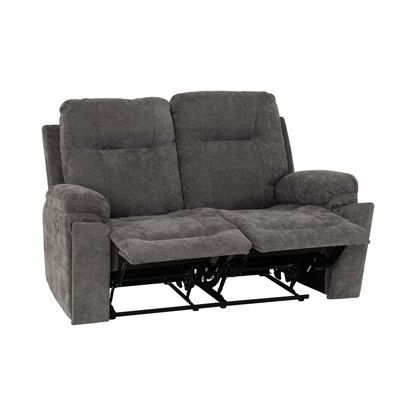 Guildford 2 Seater Recliner Sofa - Grey Fabric