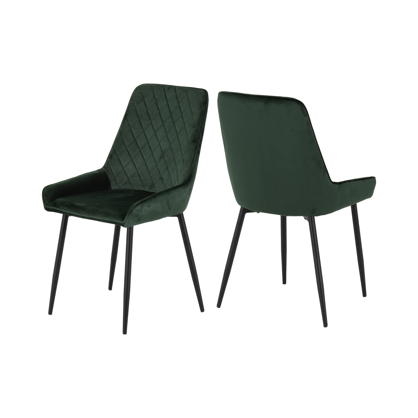 Athens Dining Set with 4 Avery Chairs - Oak & Velvet