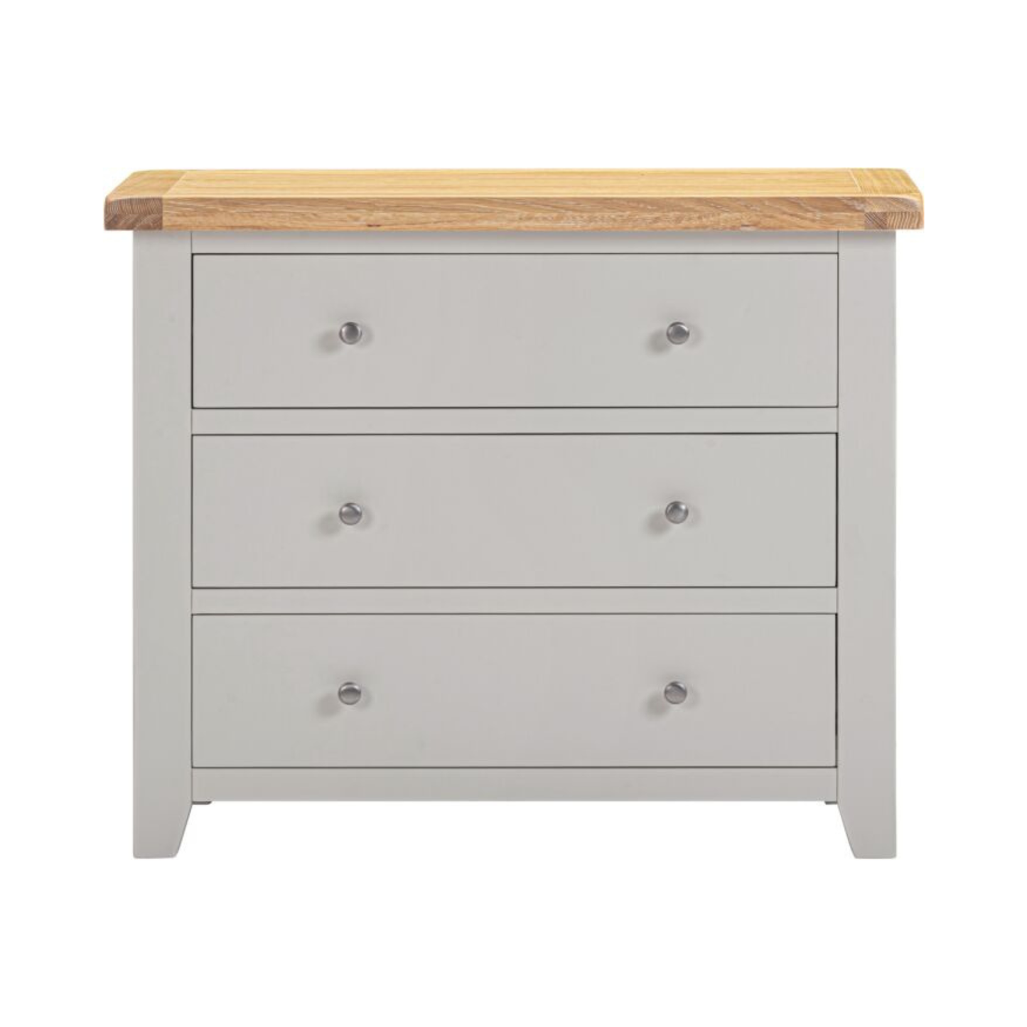 Windsor 3 Drawer Chest – Pebble Grey & Oak