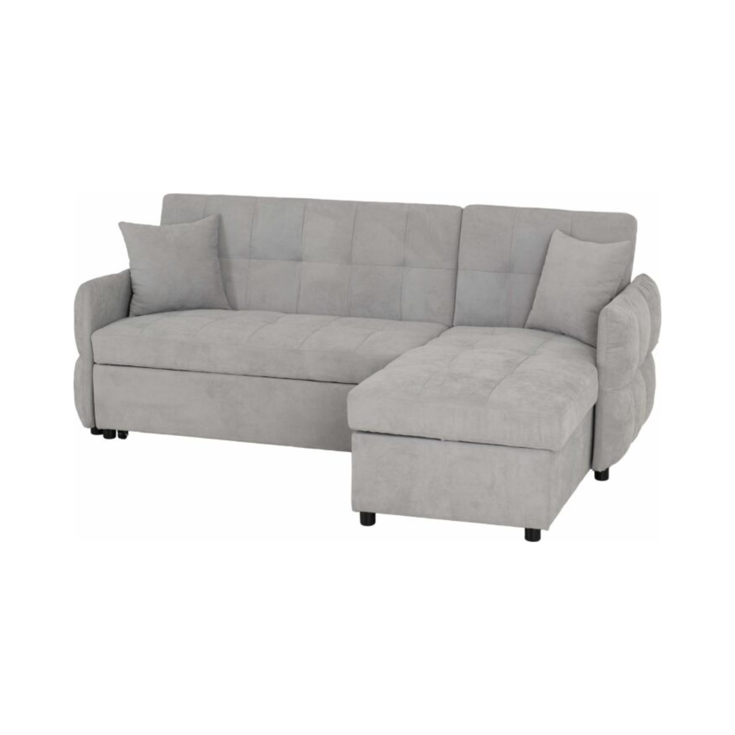 Chelsea Corner Sofa Bed - Silver Grey Fabric