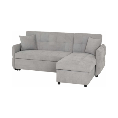Chelsea Corner Sofa Bed - Silver Grey Fabric