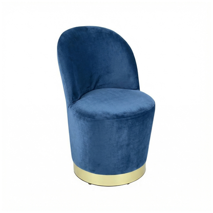 Loretta Barrel Chair - Midnight Blue Velvet Accent Chair