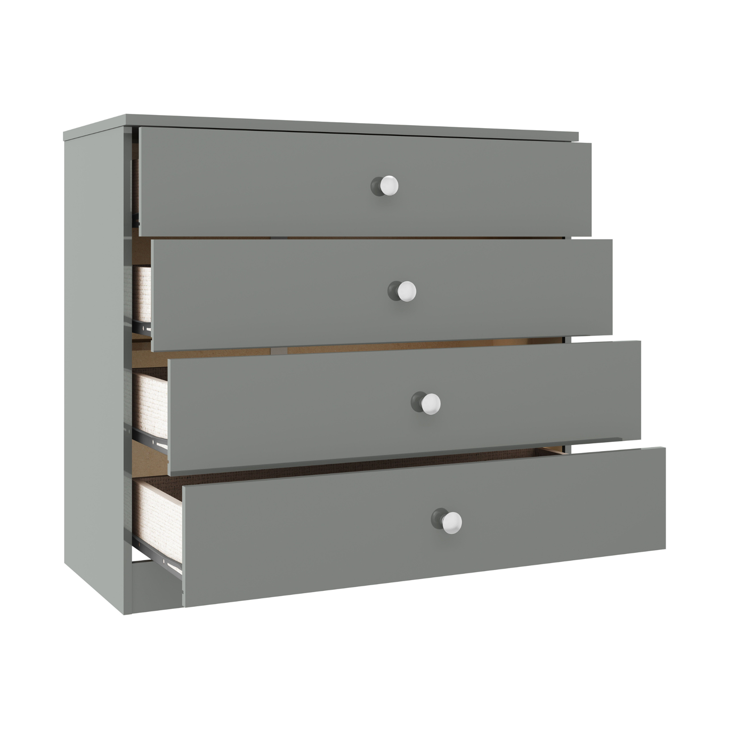 Denver 2 Door Wardrobe Bedroom Set Grey Gloss