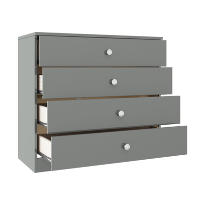 Denver 2 Door Wardrobe Bedroom Set Grey Gloss