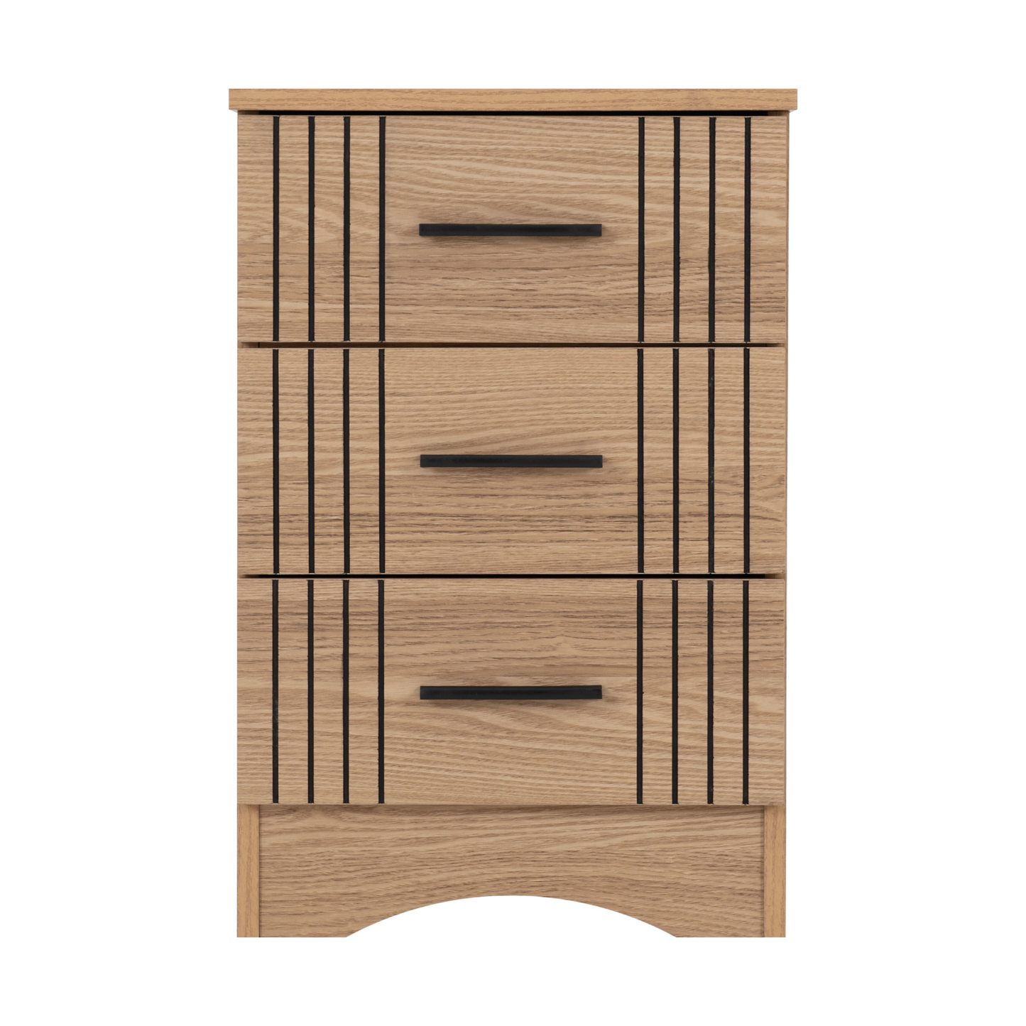 Tessa 3 Drawer Bedside – Natural Oak Effect Storage