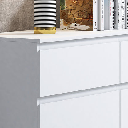 FWStyle Stora 6-Drawer Wide Chest – Matt White