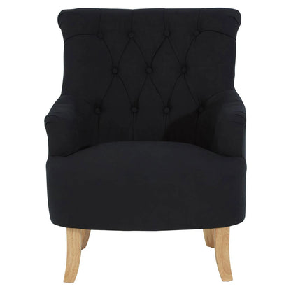 Hampstead Black Cotton Armchair