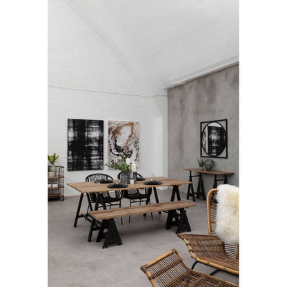 Hampstead Pine Wood And Iron Console Table