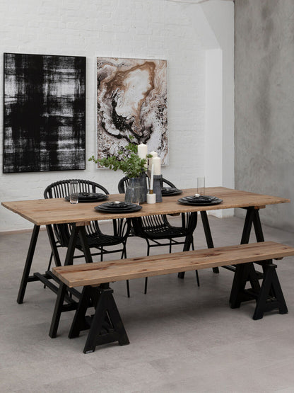 Hampstead Pine Wood And Iron Console Table