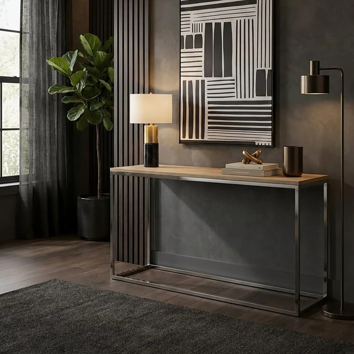 Hampstead Oak Wood Console Table