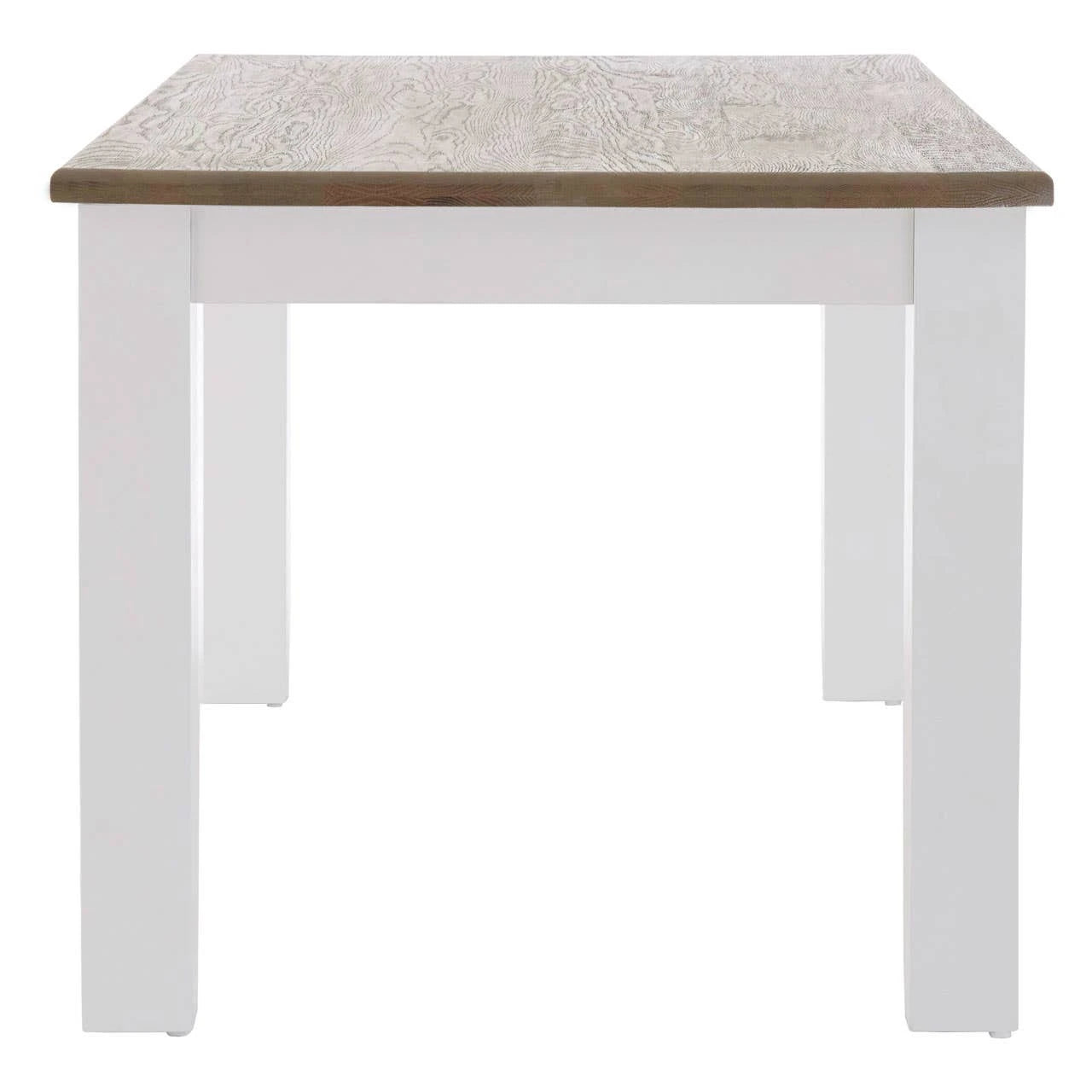 Hampstead Oak Top White Dining Table