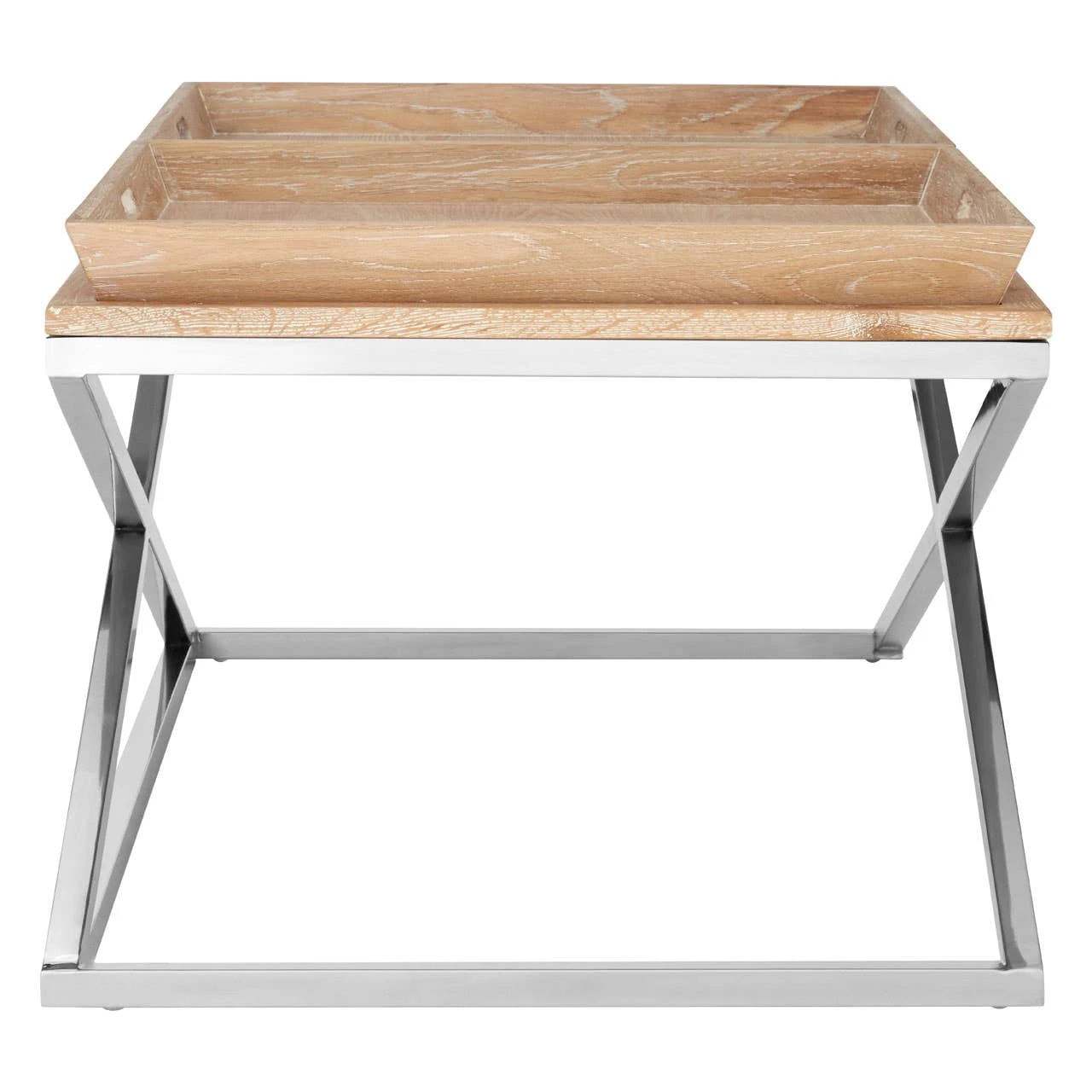 Holland Park Coffee Table with Oak Wood Tray Tops