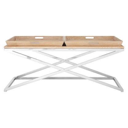 Holland Park Coffee Table with Oak Wood Tray Tops