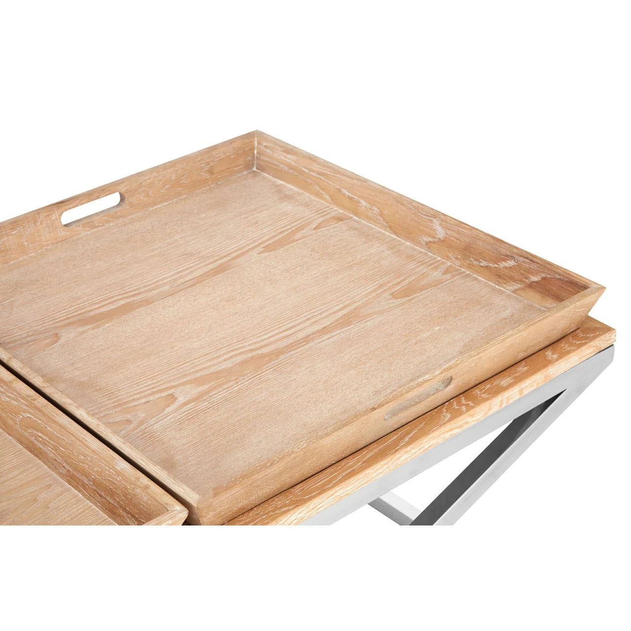 Holland Park Coffee Table with Oak Wood Tray Tops
