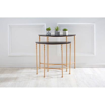 Lexa Set Of Two Half Round Console Tables