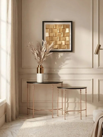 Lexa Set Of Two Half Round Console Tables