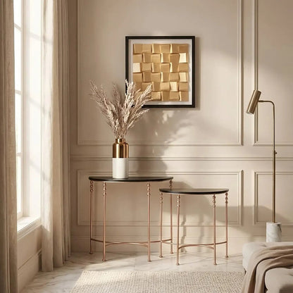 Lexa Set Of Two Half Round Console Tables
