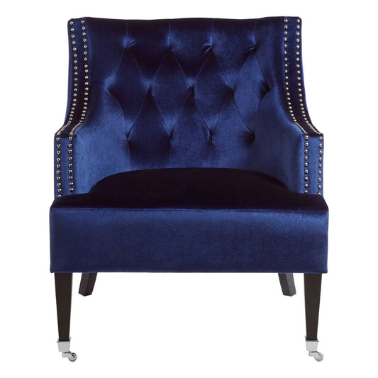 Darlington Navy Blue Velvet Armchair