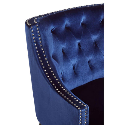 Darlington Navy Blue Velvet Armchair