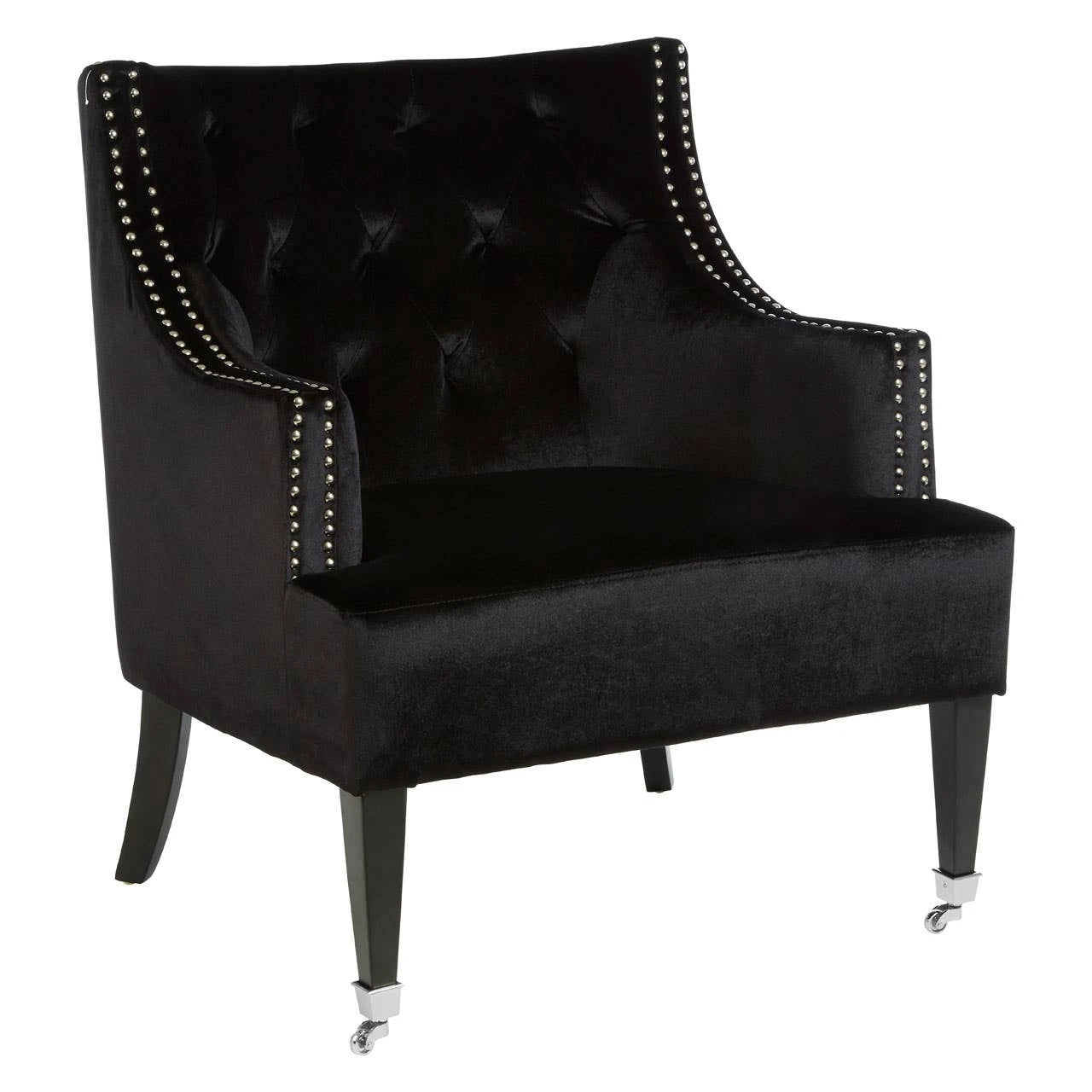 Darlington Black Velvet Armchair