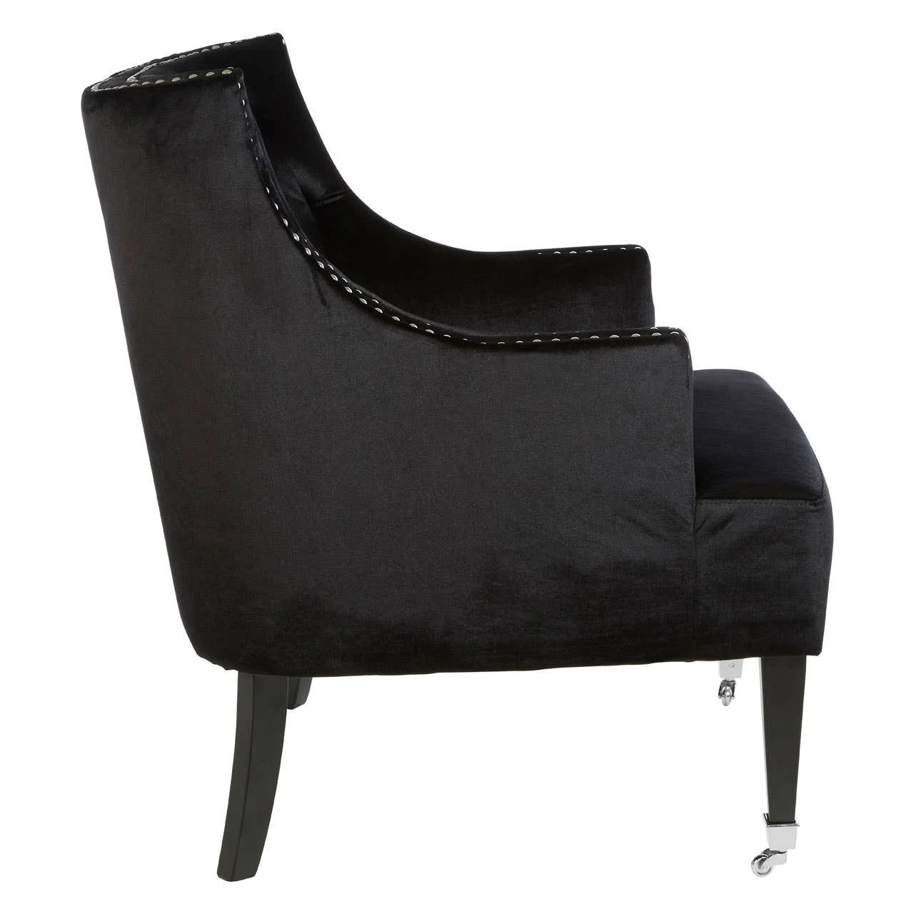 Darlington Black Velvet Armchair