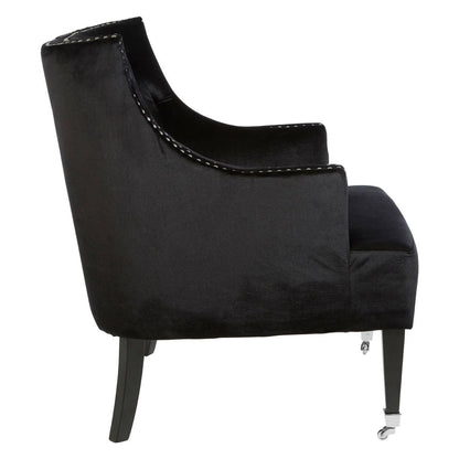 Darlington Black Velvet Armchair