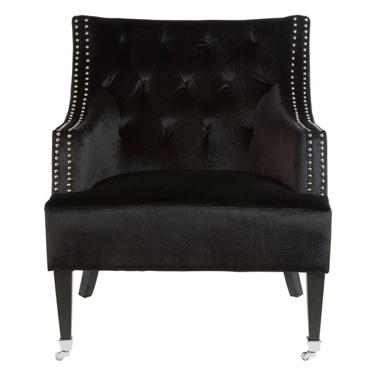 Darlington Black Velvet Armchair