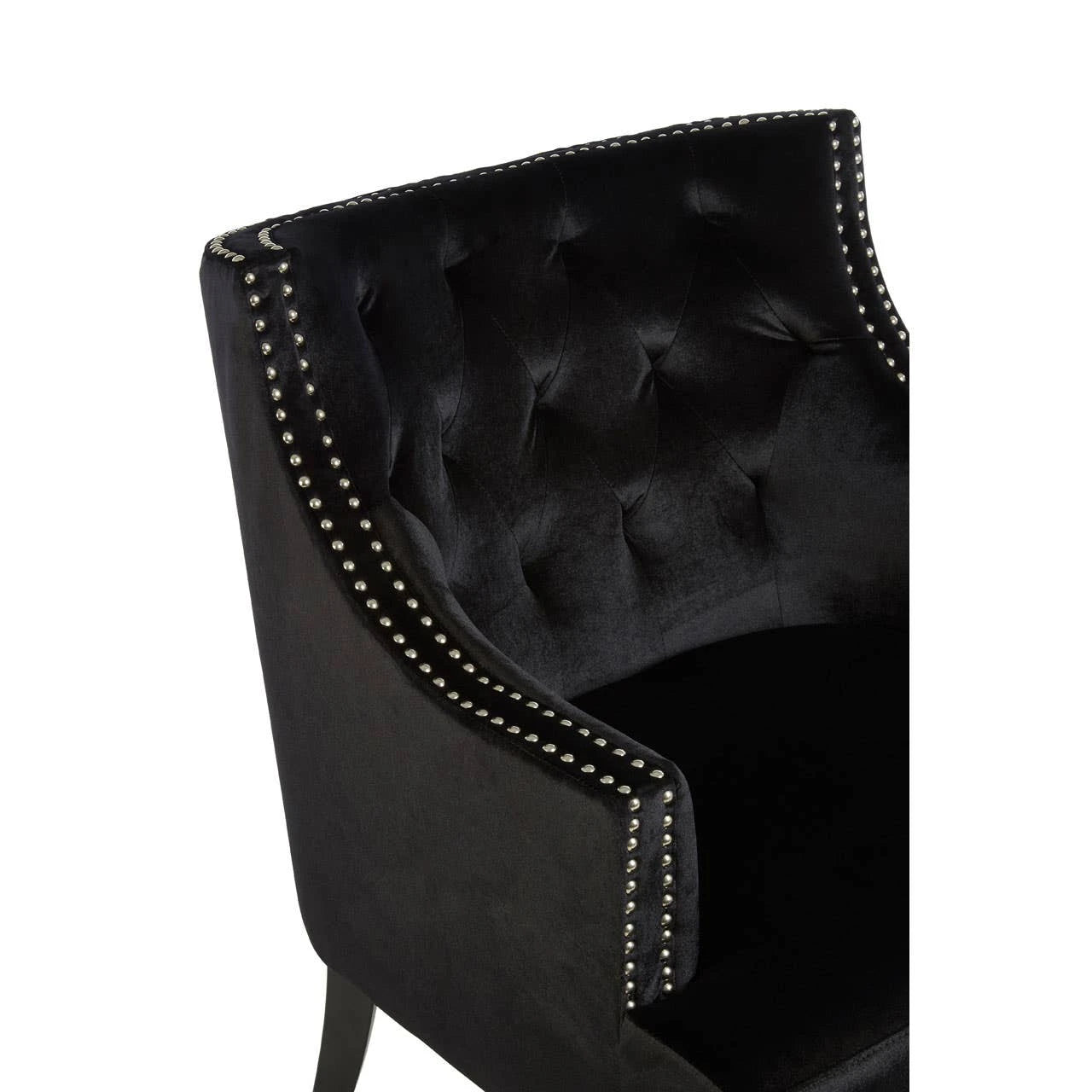 Darlington Black Velvet Armchair