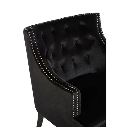 Darlington Black Velvet Armchair