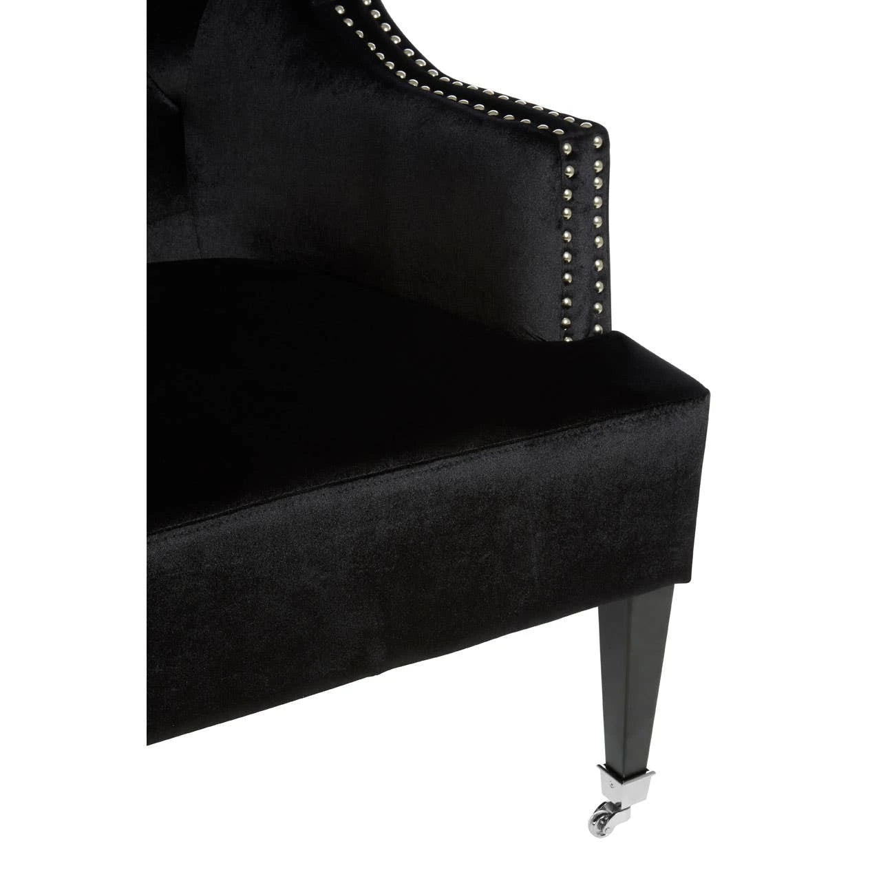 Darlington Black Velvet Armchair