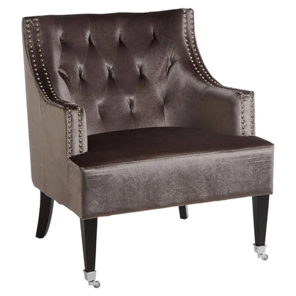 Darlington Grey Velvet Armchair