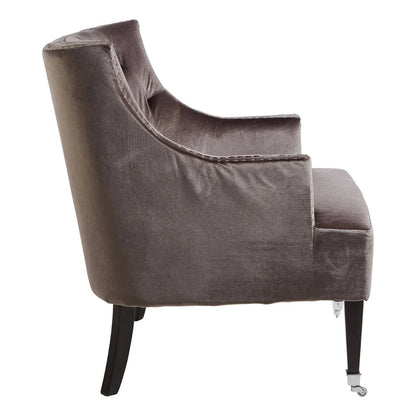 Darlington Grey Velvet Armchair