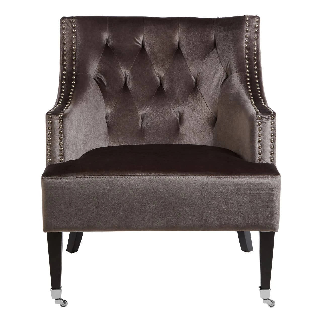 Darlington Grey Velvet Armchair