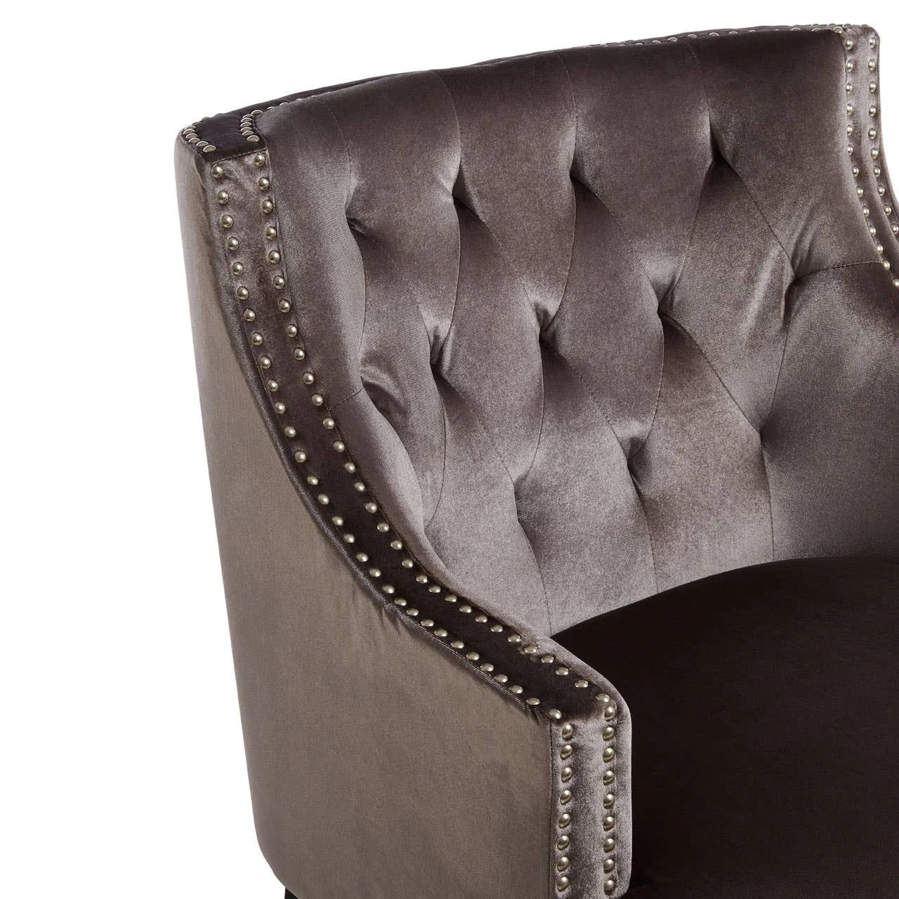 Darlington Grey Velvet Armchair