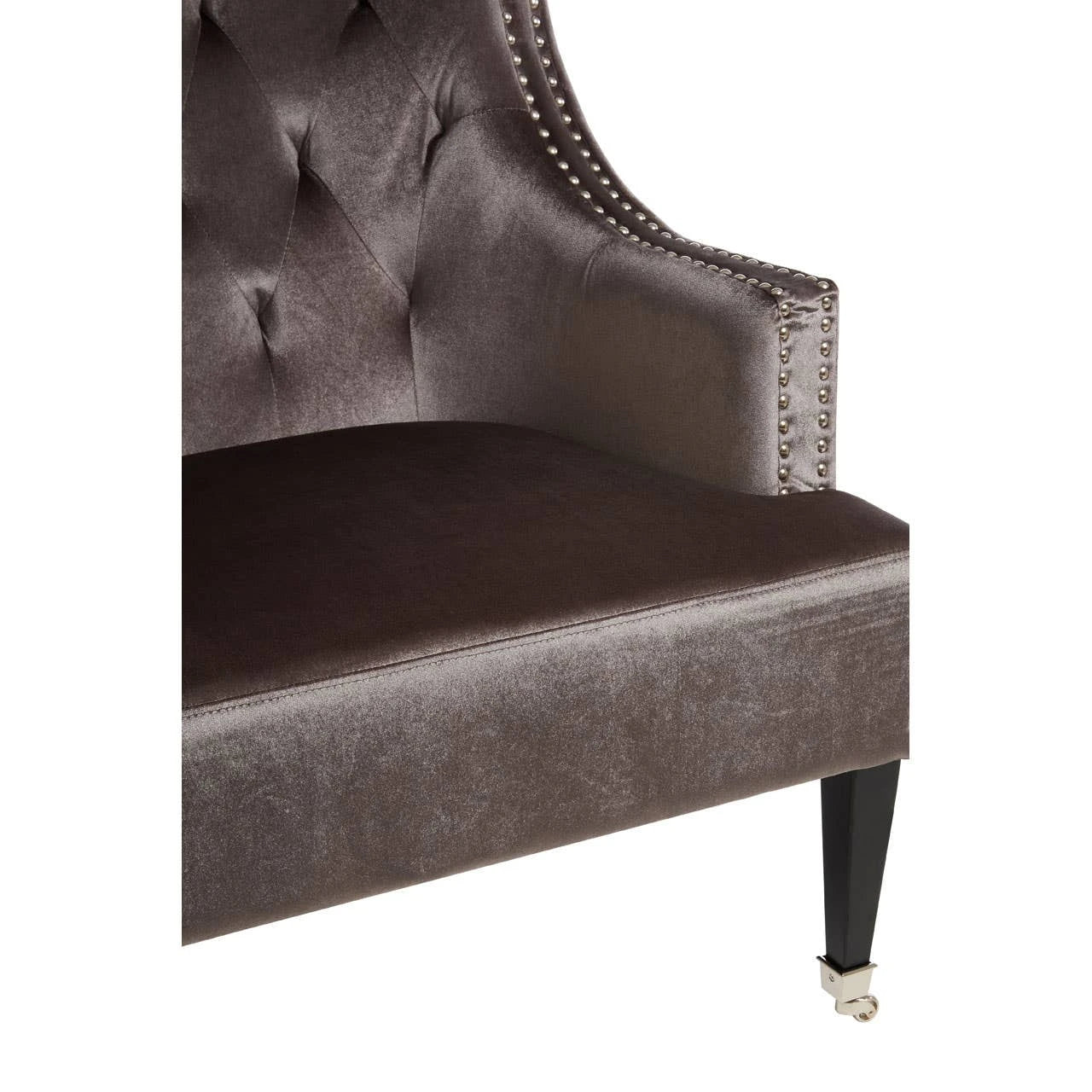 Darlington Grey Velvet Armchair