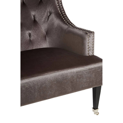 Darlington Grey Velvet Armchair